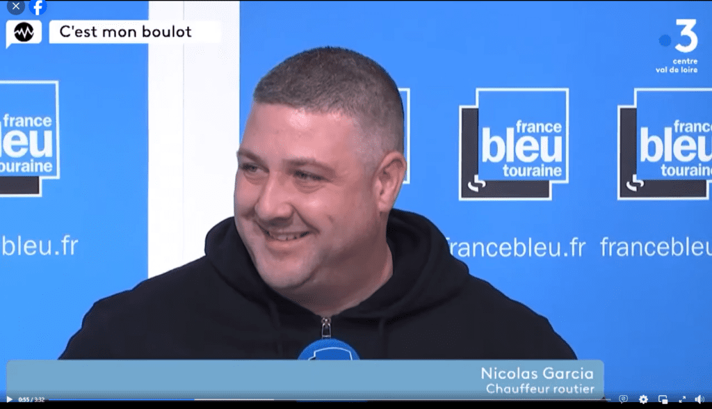 Nicolas Garcia en interview pour France Bleu Touraine dans la rubrique "C'est mon boulot"